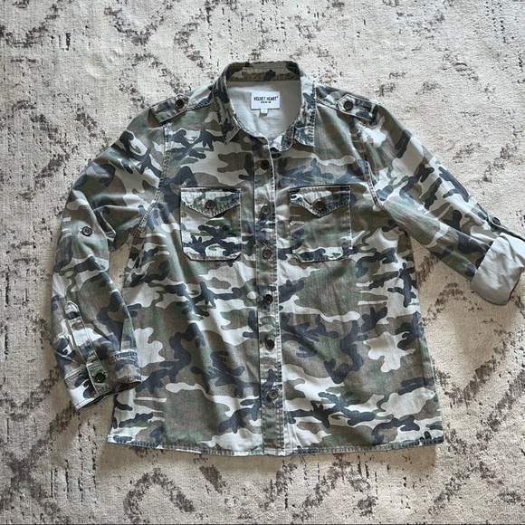 Velvet Heart Denim Camo Jacket - Picture 1 of 6
